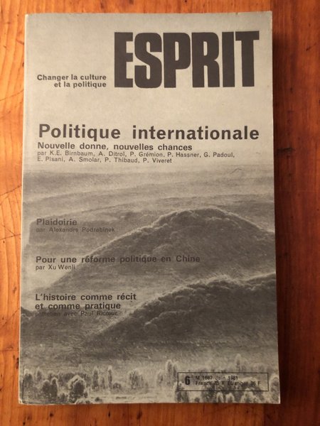 Revue Esprit Juin 1981, Politique Internationale