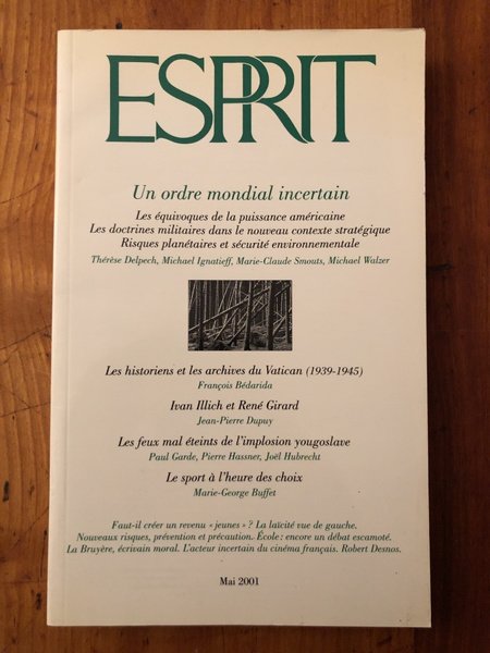 Revue Esprit Mai 2001, Un ordre mondial incertain