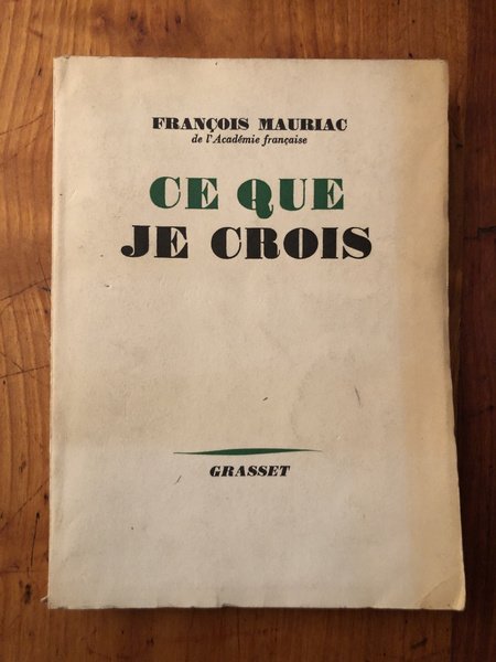 Ce que je crois de François Mauriac