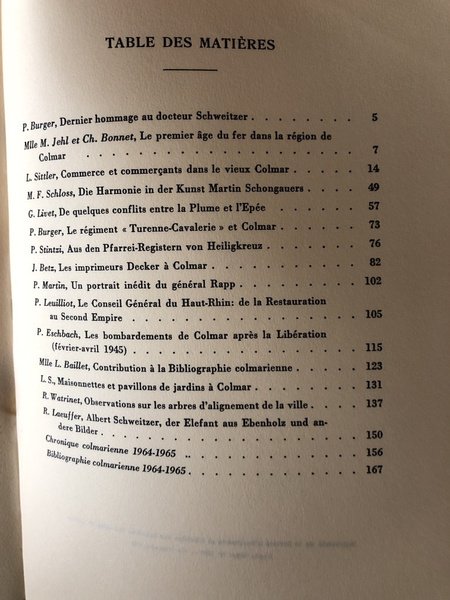 Annuaire de la Société historique et littéraire de Colmar 1966