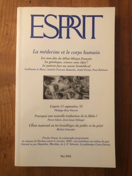 Revue Esprit Mai 2002 La médecine et le corps humain