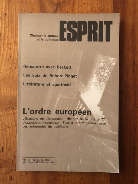 Revue Esprit Février 1983 L'ordre Européen