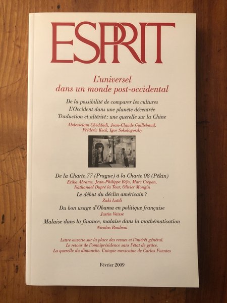 Revue Esprit Février 2009, L'universel dans un monde post-occidental