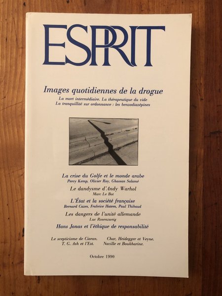 Esprit Octobre 1990 Images quotidiennes de la drogue