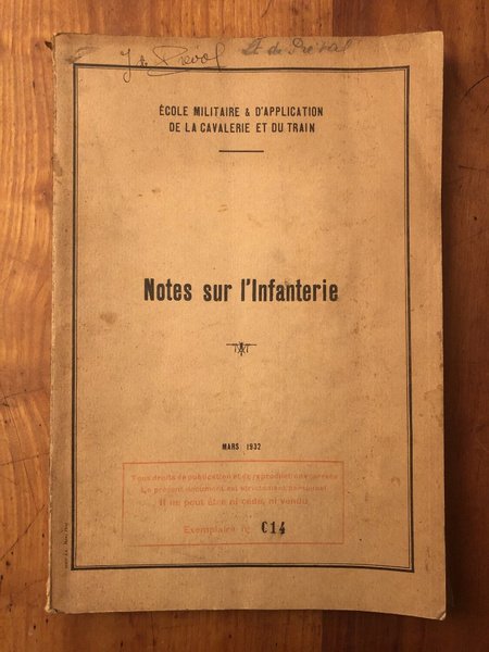 Notes sur l'Infanterie