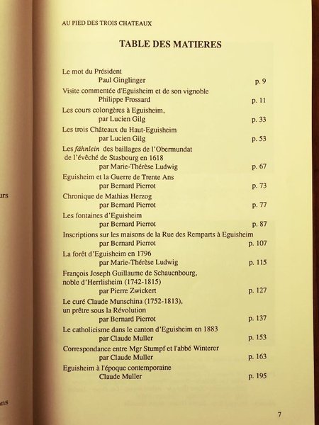 Au pied des trois châteaux, Annuaire de la Société d'histoire …