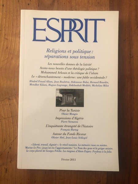 Revue Esprit, N° 372, Février 2011 : Religions et politique …