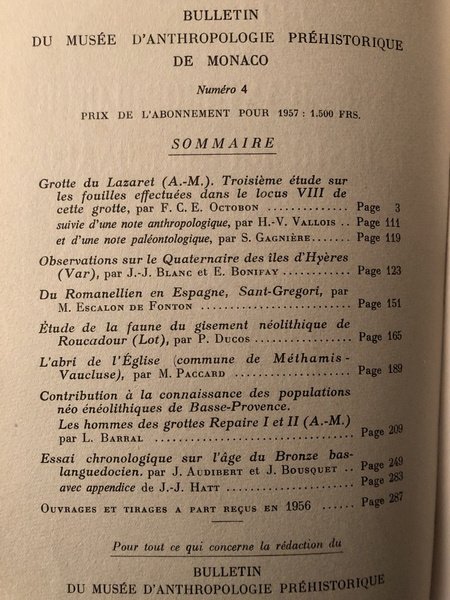 Bulletin du musée d'anthropologie préhistorique de Monaco N°4