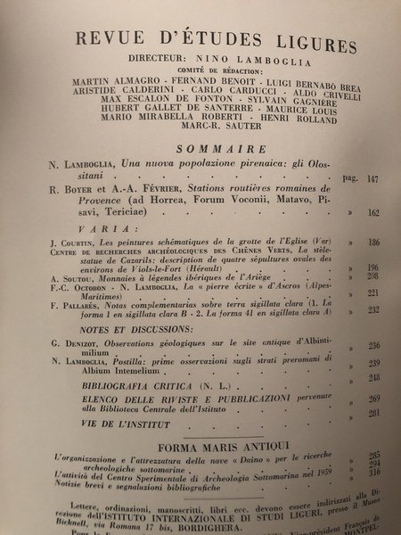 Revue d'études ligures Juillet-Décembre 1959