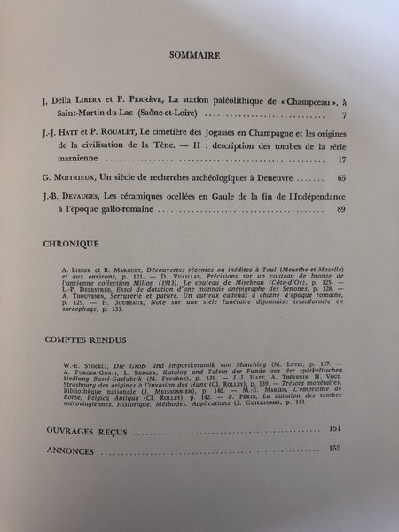 Revue archéologique de l'Est et du Centre-Est 1981 Tome XXXII …