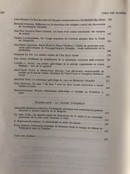 Revue archéologique de l'Est et du Centre-Est 1987 Tome XXXVIII …