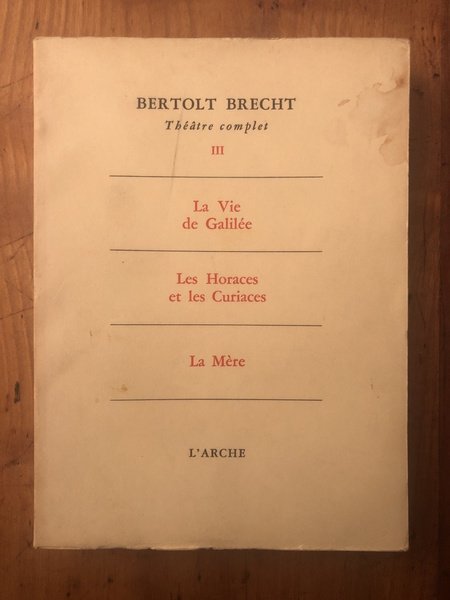 Théâtre complet, Tome III