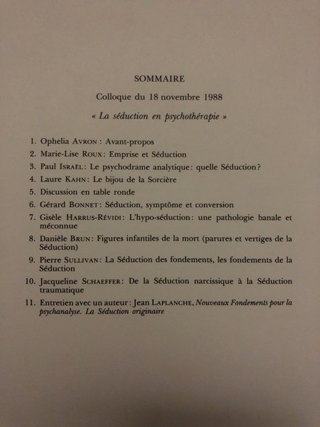 Cahier N°9 de l'Institut de Psycho-Pathologie Clinique