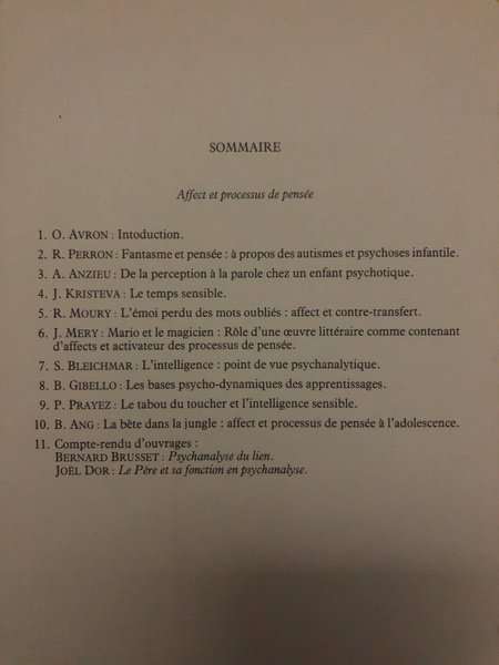 Cahier N°11 de l'Institut de Psycho-Pathologie Clinique