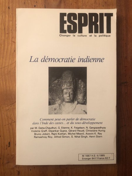 Revue Esprit 1985 Hors Série II, La démocratie indienne