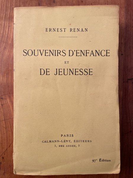 Souvenirs d'enfance et de jeunesse