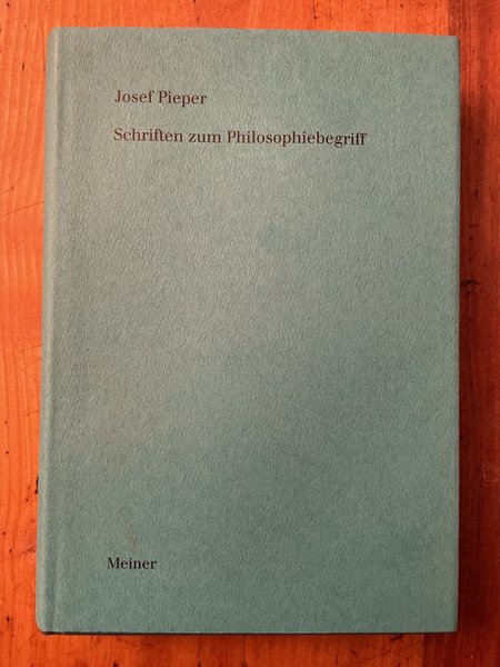 Schriften zum Philosophiebegriff