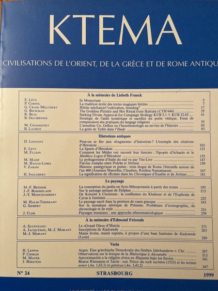 Ktema 1999 Numéro 24