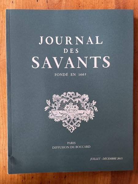 Journal des savants Juillet-Décembre 2015