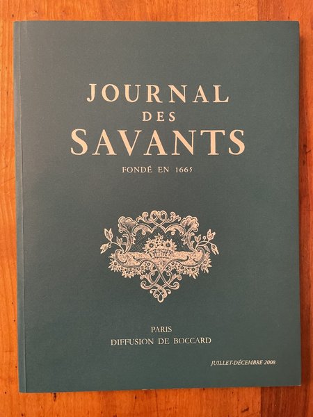 Journal des savants Juillet-Décembre 2008