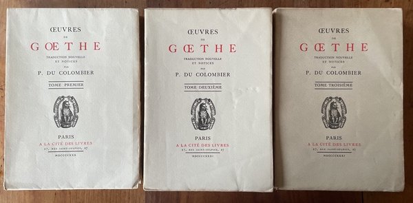 Oeuvres de Goethe (3 volumes)