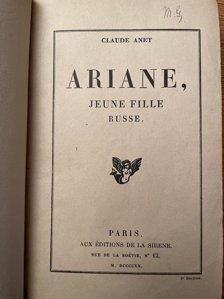 Ariane jeune fille russe