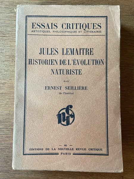 Jules Lemaitre historien de l'évolution naturiste