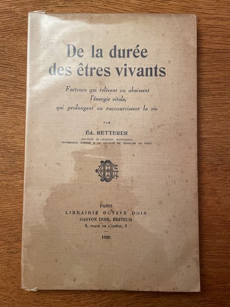 De la durée des êtres vivants