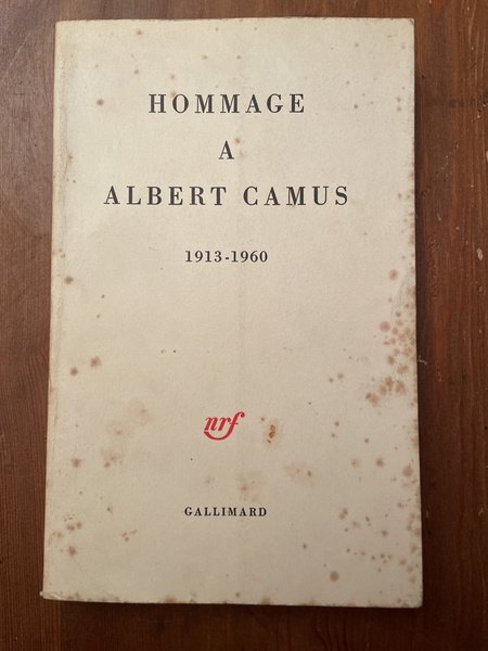 Hommage à Albert Camus 1913-1960