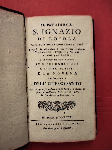 Il Patriarca S. Ignazio di Lojola fondatore della Compagnia di …