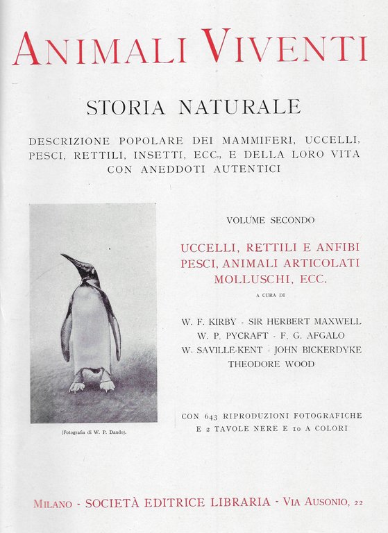 Animali viventi. Storia naturale.