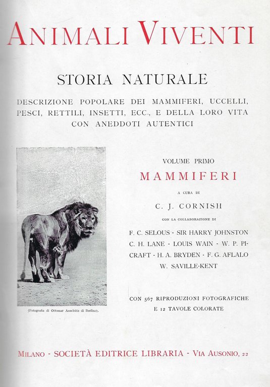 Animali viventi. Storia naturale.