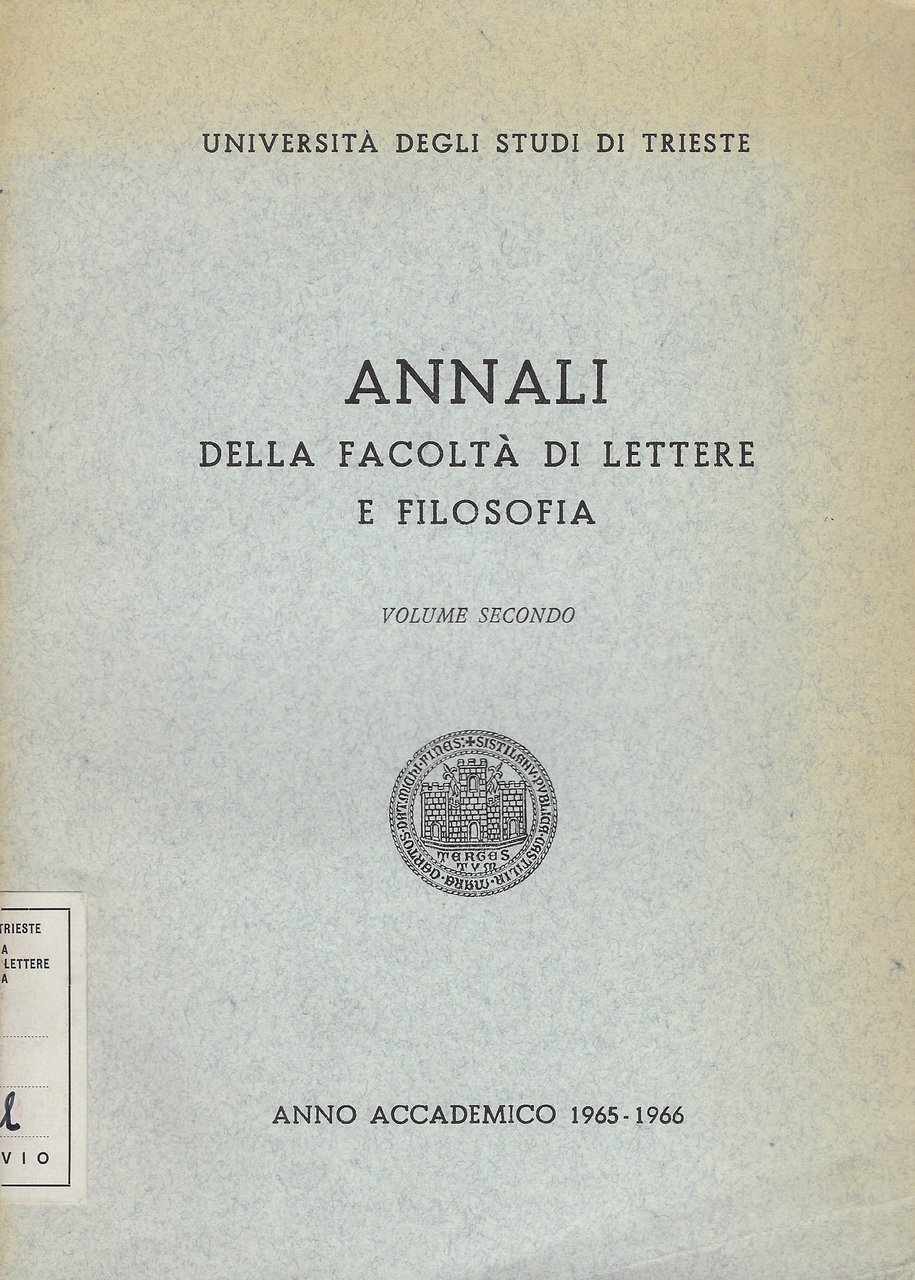 Annali della facoltà di lettere e filosofia