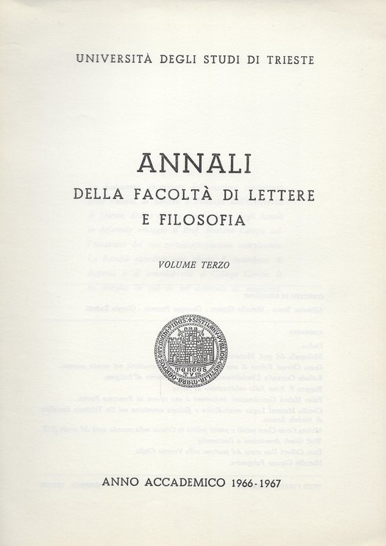 Annali della Facoltà di lettere e filosofia