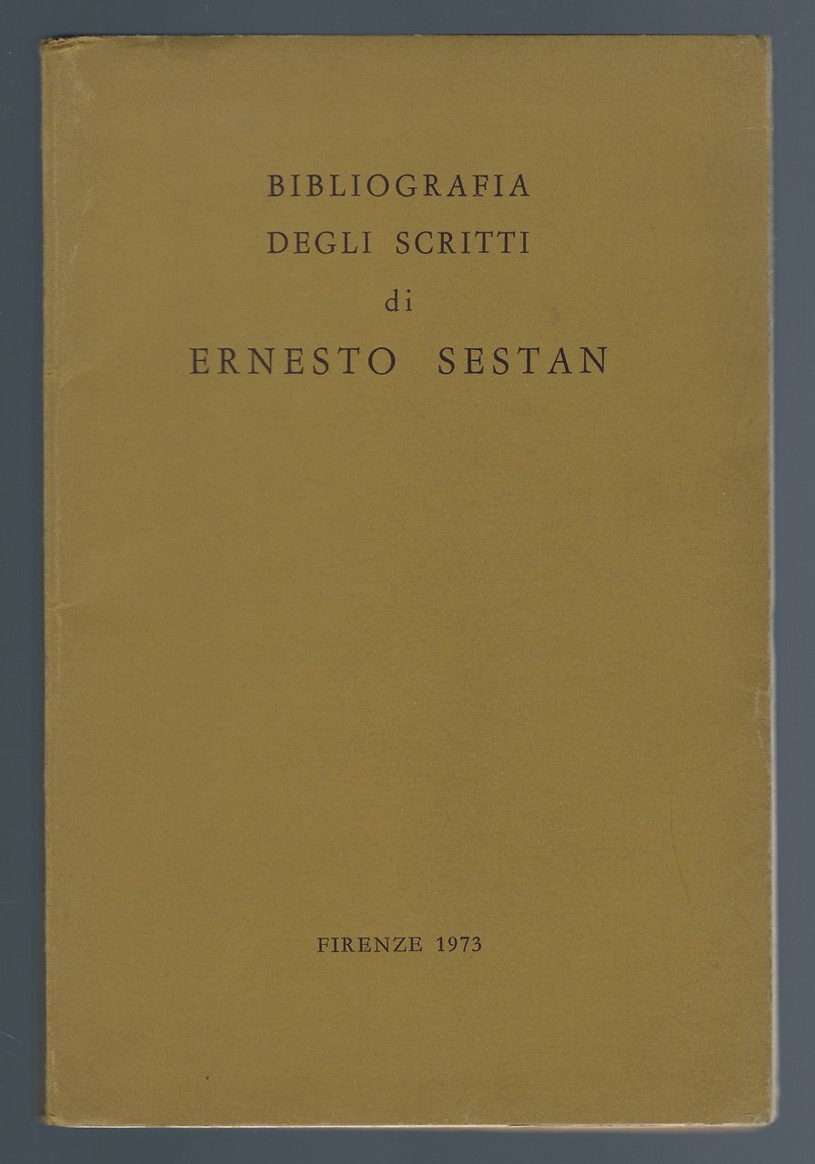 Bibliografia degli scritti di Ernesto Sestan