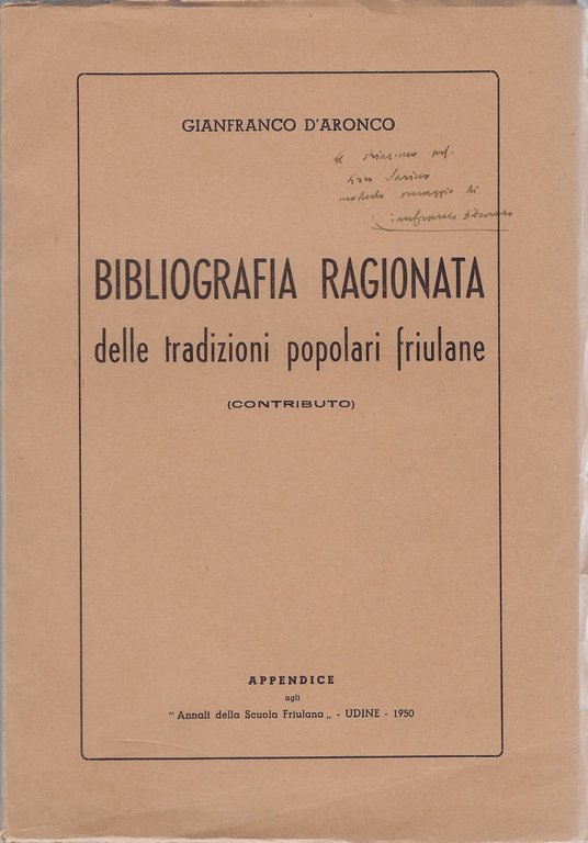 Bibliografia ragionata, delle tradizioni popolari friulane