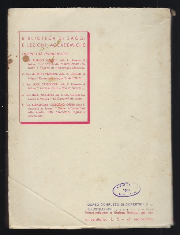 Breve introduzione allo studio delle letterature inglese e americana