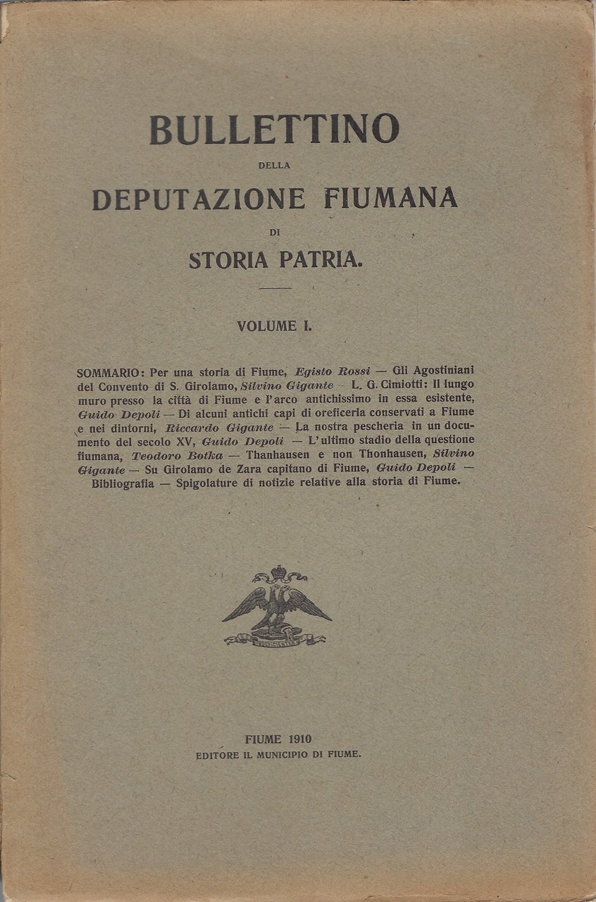 Bullettino della Deputazione Fiumana di Storia Patria