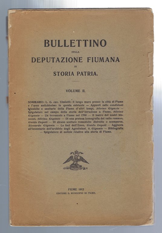 Bullettino della deputazione fiumana di storia patria
