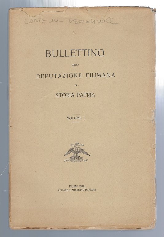 Bullettino della deputazione fiumana di storia patria