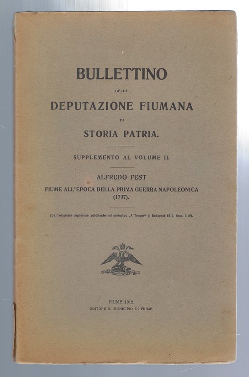 Bullettino della deputazione fiumana di storia patria