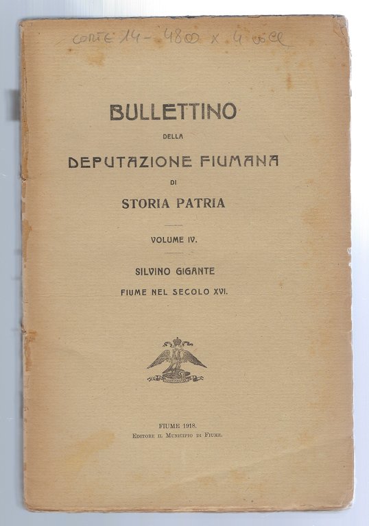 Bullettino della deputazione fiumana di storia patria