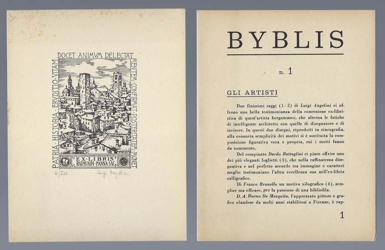 Ex libris italiani contemporanei - I - Byblis, collana diretta …