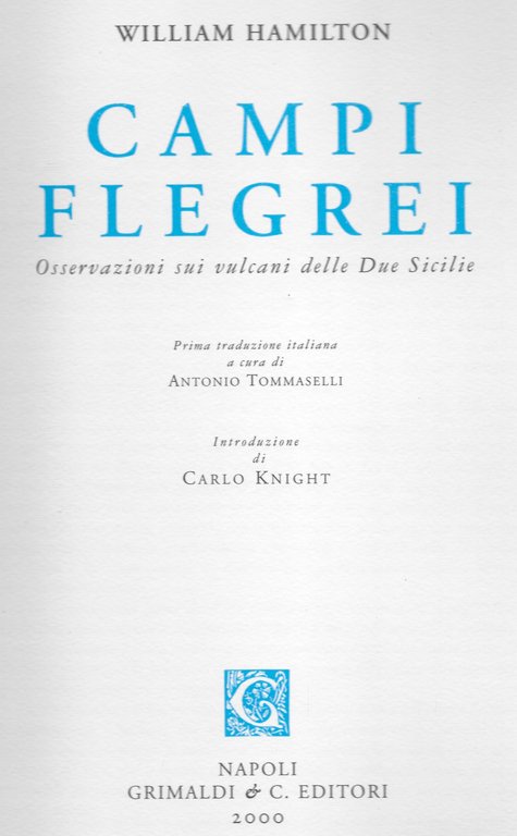 Campi Flegrei. Osservazioni sui vulcani delle Due Sicilie.