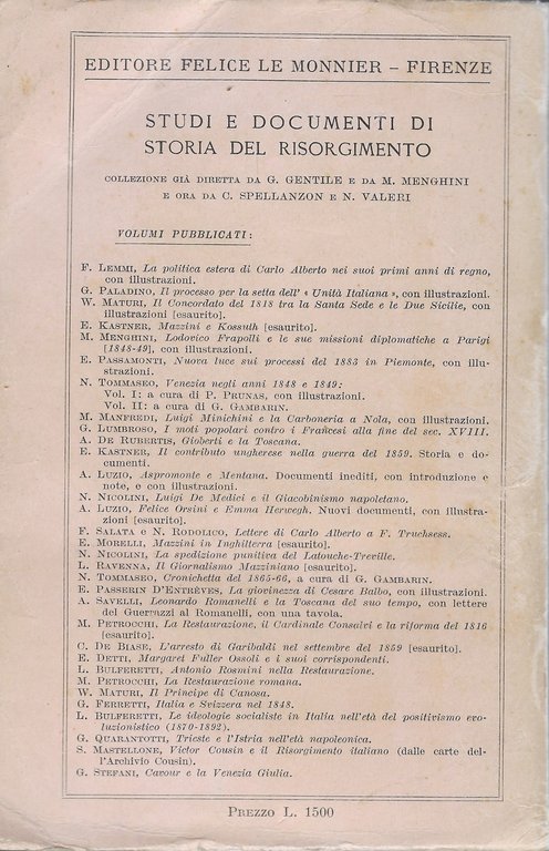 Cavour e la Venezia Giulia - Contributo alla storia del …