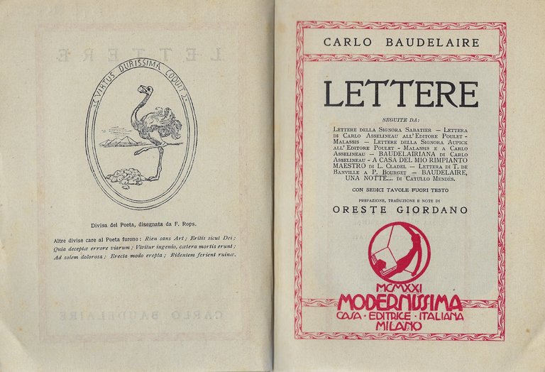 Carlo Baudelaire : Lettere