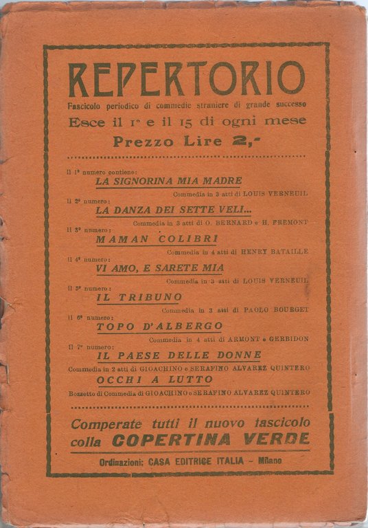 Comoedia - Periodico di commedie e di vita teatrale. N …