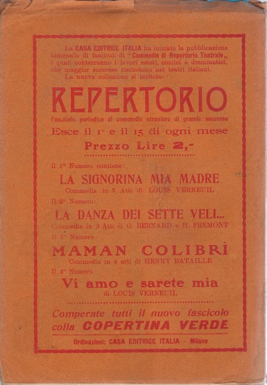 Comoedia - Periodico di commedie e di vita teatrale. N …