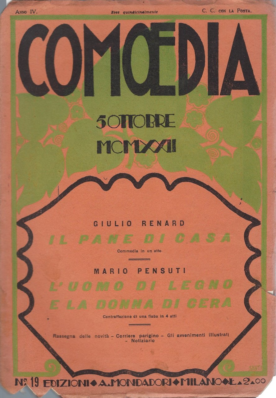 Comoedia - Periodico di commedie e di vita teatrale. N …