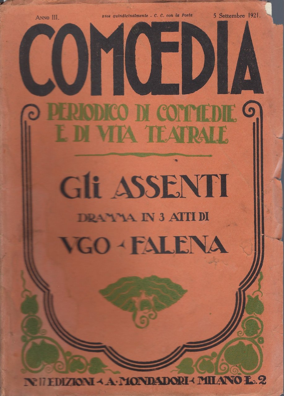 Comoedia - Periodico di commedie e di vita teatrale. N …